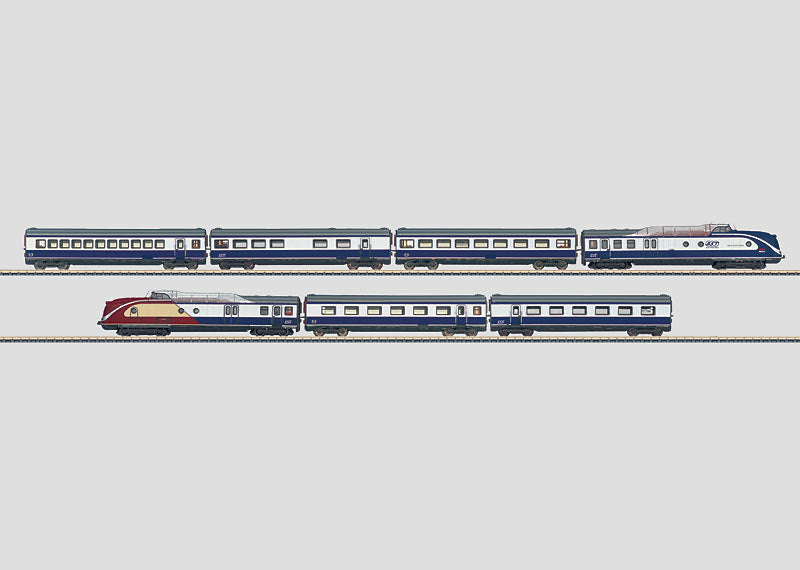 Marklin 88735 Z "Blue Star Train" Class 601 Z Gauge Diesel Passenger Train Set