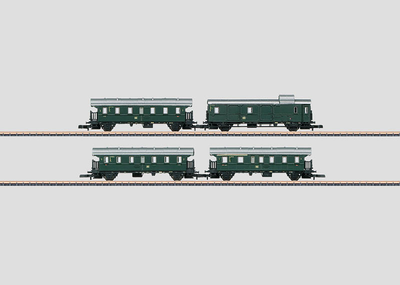 Marklin 87509 Z Scale German Federal Railroad Passenger Car Set (Set of 4)