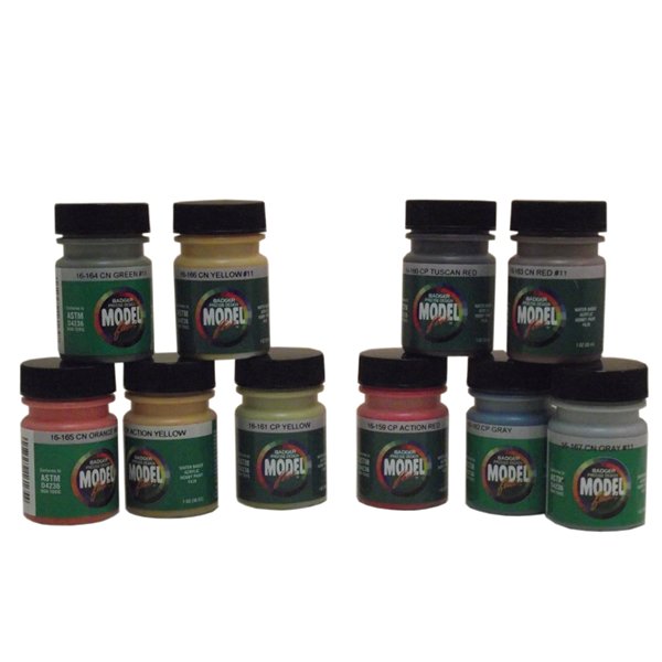 Badger 1719 Canadian Color Railroad Modelflex Acrylic Paints (Set of 10)