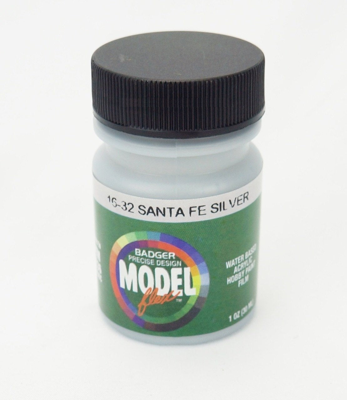 Badger 16-32 Santa Fe Silver Modelflex Railroad Acrylic Paint - 1 oz. Bottle
