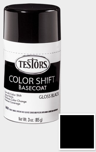 Testors 340912 Black Gloss Color Shift Basecoat 3 oz. Paint Spray