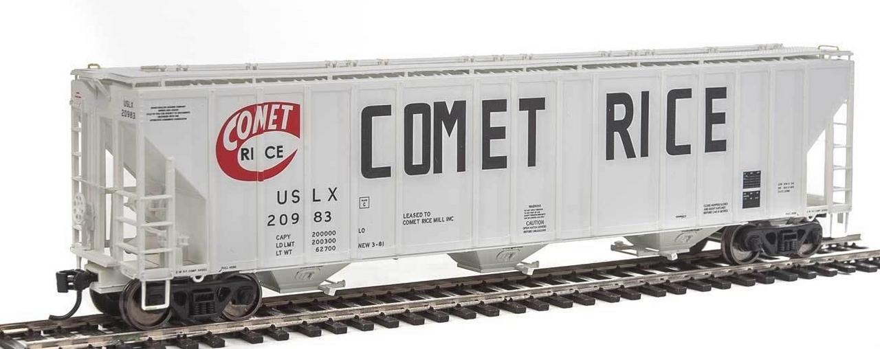 Walthers 920-106129 HO Comet/USLX 55' Evans 4780 3-Bay Covered Hopper #20983