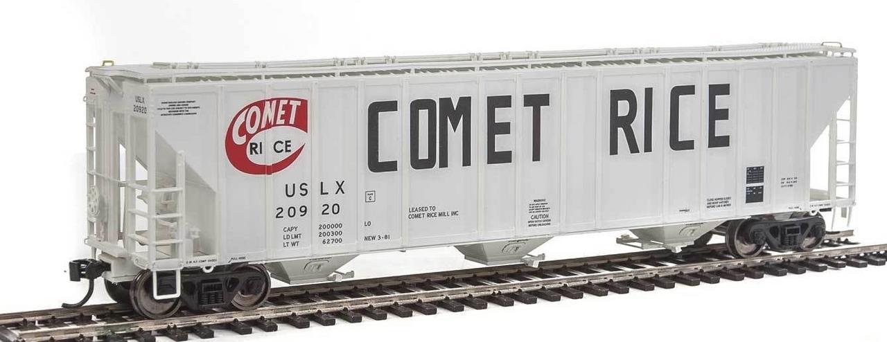 Walthers 920-106128 HO Comet/USLX 55' Evans 4780 3-Bay Covered Hopper #20920