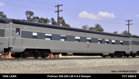 The Coach Yard 969.6 HO BRASS SP 4-4-2 Skirted LW Sleeper #200-205 -Painted