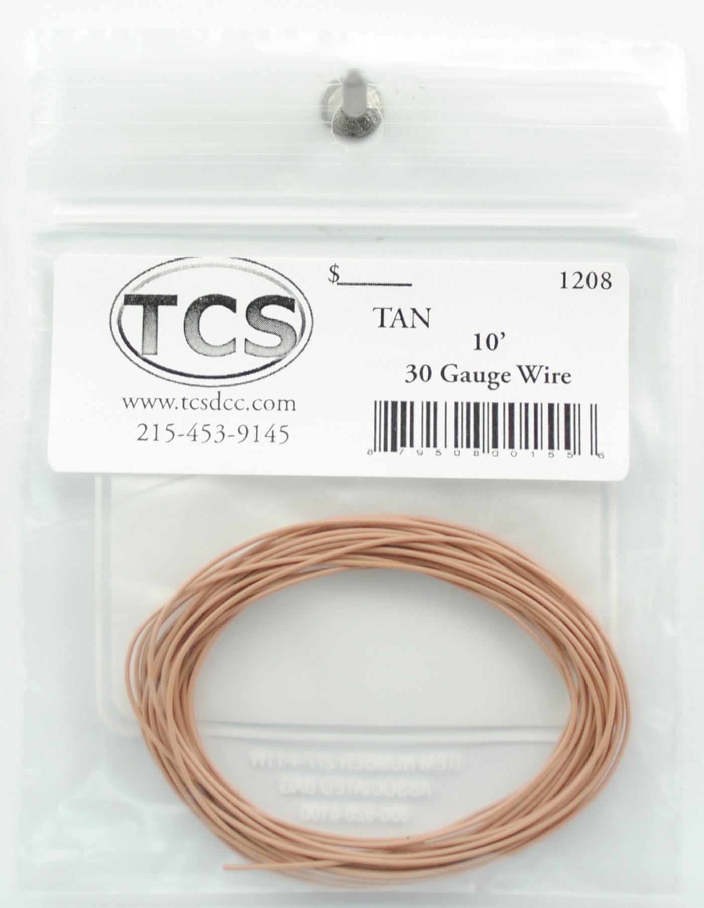 Train Control Systems 1208 10' of 30 Gauge Wire, Tan
