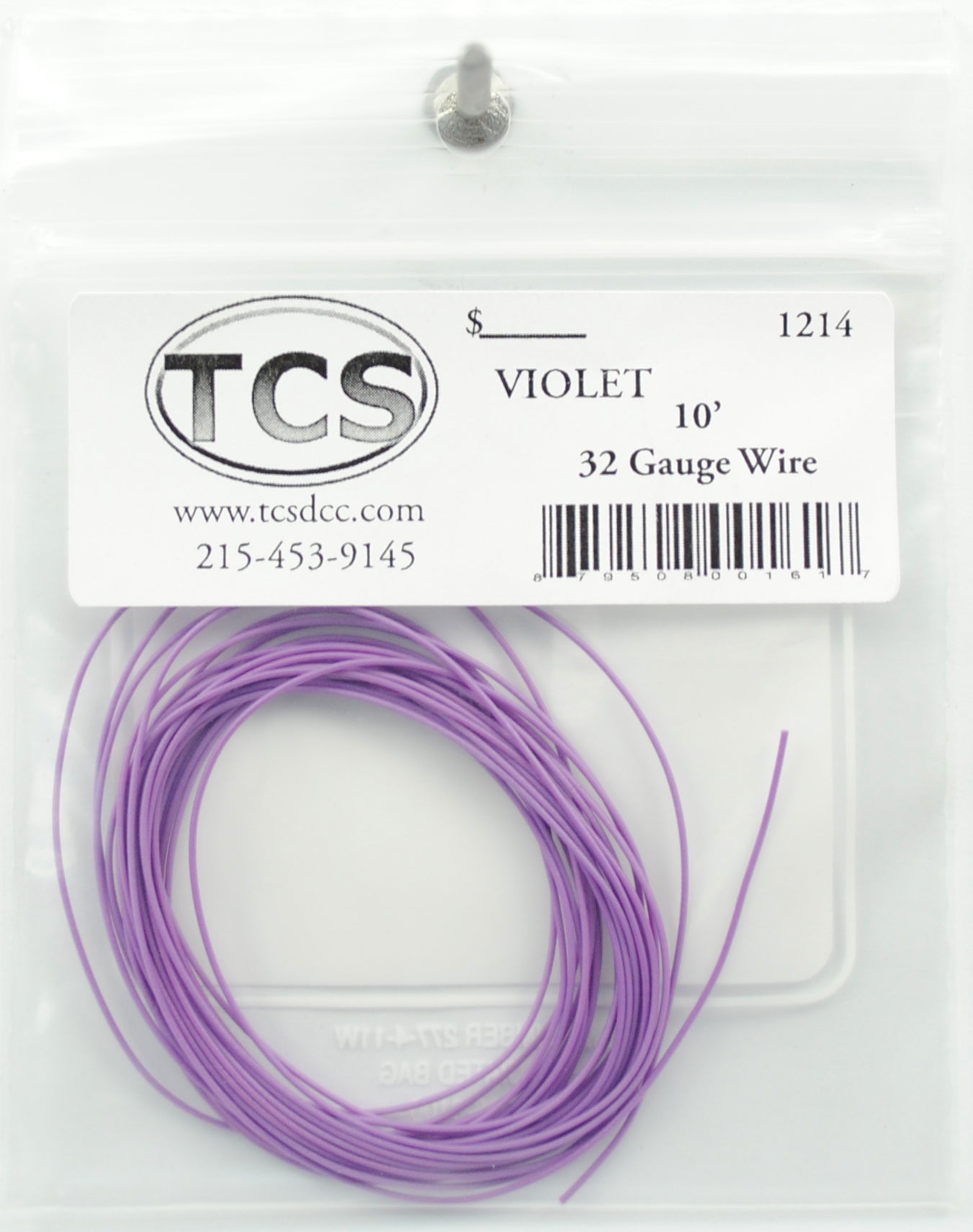 Train Control Systems 1214 10' of 32 Gauge Wire, Violet