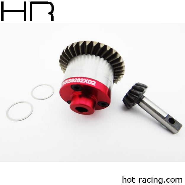 Hot-Racing Inc VXS9282X02 Steel Helical Spiral Gear Set w/ Aluminum Cover Plate