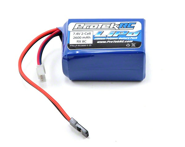 Protek RC 5161 7.4V 2600mAh LiPo Kyosho and Tekno Hump Receiver Battery Pack