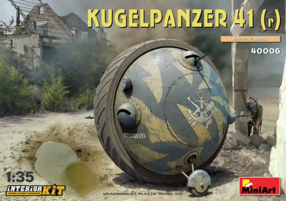 MiniArt 40006 1:35 Kugelpanzer 41(r) Ballwith Interior Military Tank Model Kit