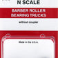 Micro-Trains 00302040 N 1036 Barber Roller Bearing Trucks without Couplers
