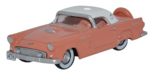Oxford Diecast 87TH56001 HO Coral & White 1956 Ford Thunderbird