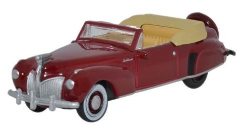 Oxford Diecast 87LC41001 HO 1941 Lincoln Continental Maroon Car