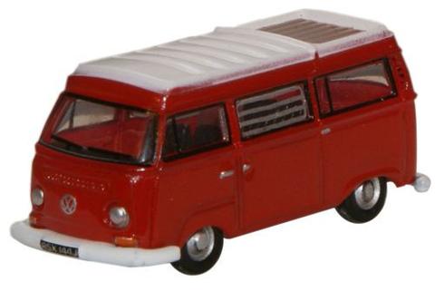 Oxford Diecast NVW004 1:148 Volkswagen Camper Van in Red/White