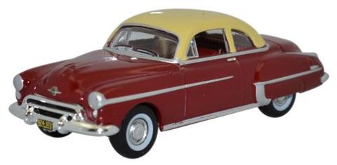 Oxford Diecast 87OR50001 50 1:87 1950 Oldsmobile Rocket 88 Coupe Red/Cream
