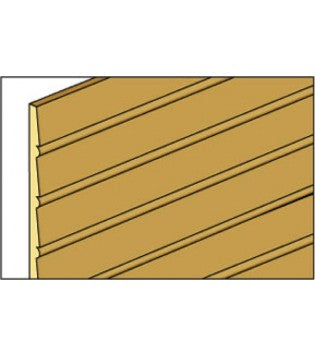 Northeastern Scale Lumber 387 3/8" x 3-1/2 x 24" Beaded Clapboard