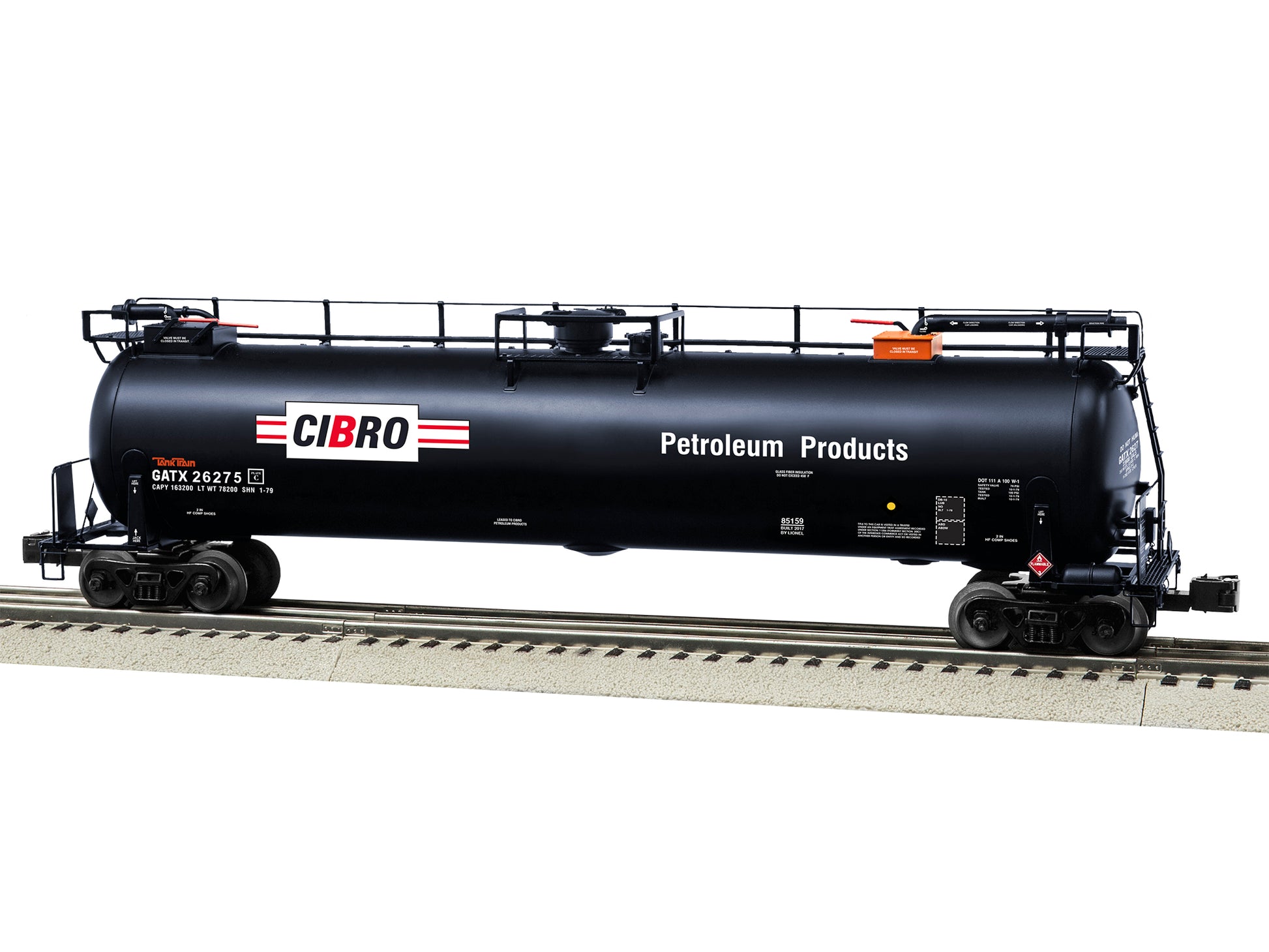 Lionel 6-85157 O Scale Cibro Tank Train Car Black #26273