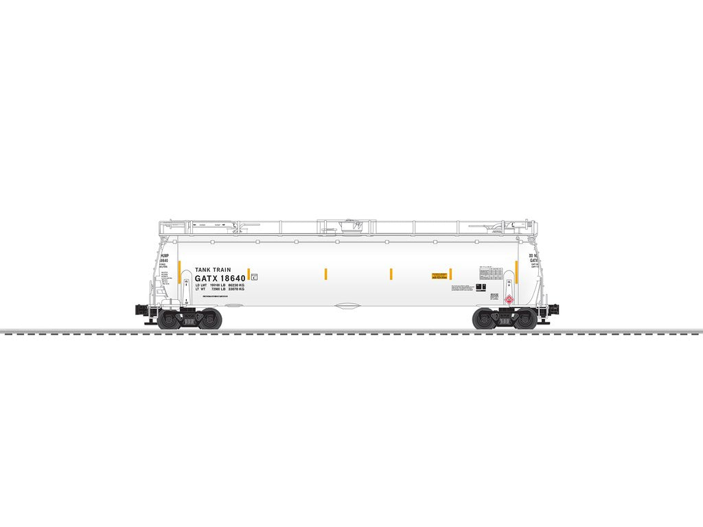 Lionel 6-85132 O Tank Train Car White #18640