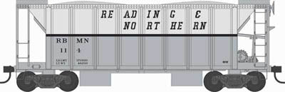 Bowser 43124 HO Reading & Northern RTR 70-Ton 2-Bay Ballast Hopper #114
