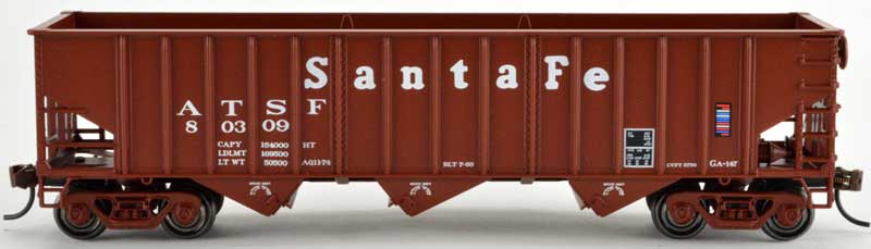 Bowser 41845 HO Santa Fe 70 Ton 14 Panel Hopper Car Kits & Ready-to-Run #80318