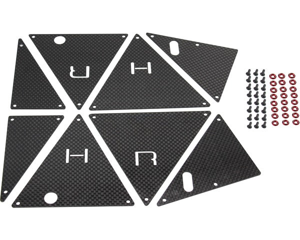 Hot Racing TUDR14G Carbon Fiber Tube Chassis Side Panels, for Traxxas UDR