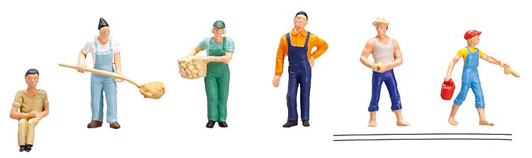 Faller 151093 HO Scale In The Country Plastic Figures (Set of 6)