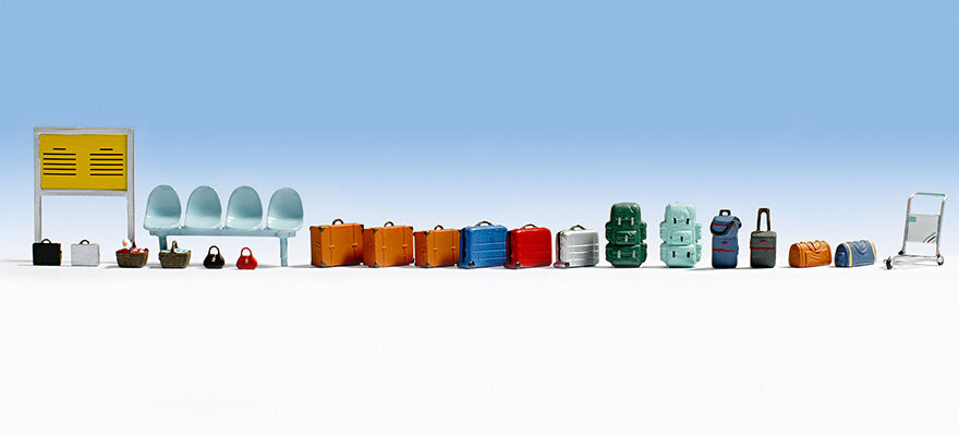 Noch 14810 HO Train Station Accessory Set