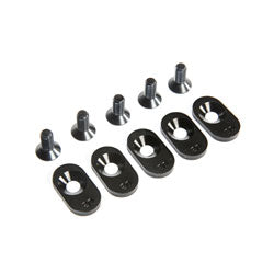 Losi 252103 EngineMntInsert&Screws, BLK, 20T: 5ive-T 2.0 (5)
