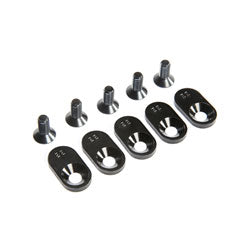 Losi 252107 EngineMntInsert&Screws, BLK, 22T: 5ive-T 2.0 (5)