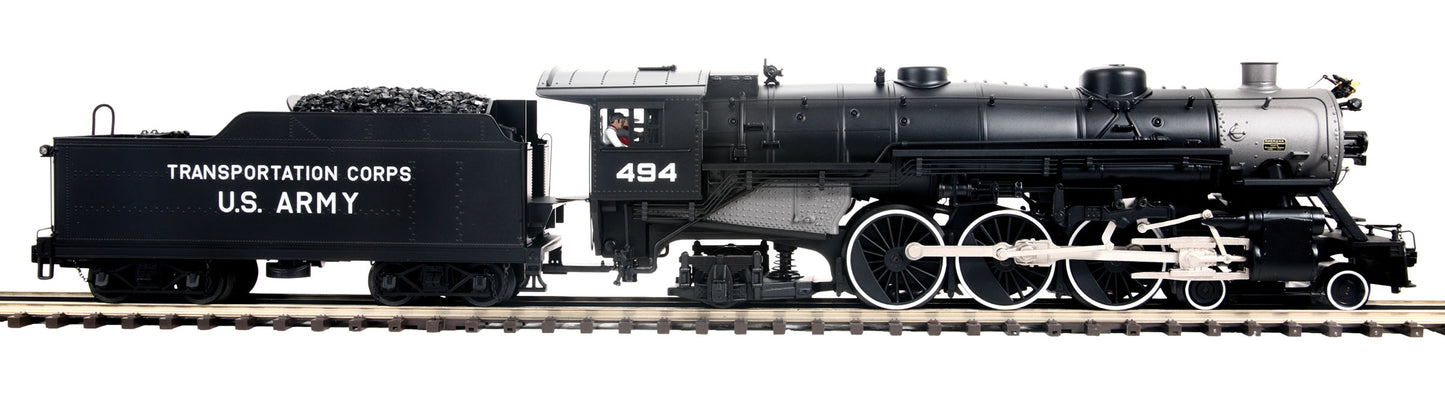 MTH 20-3747-1 O U.S. Army 4-6-2 USRA Heavy Pacific Steam Locomotive #494 w/ PS3