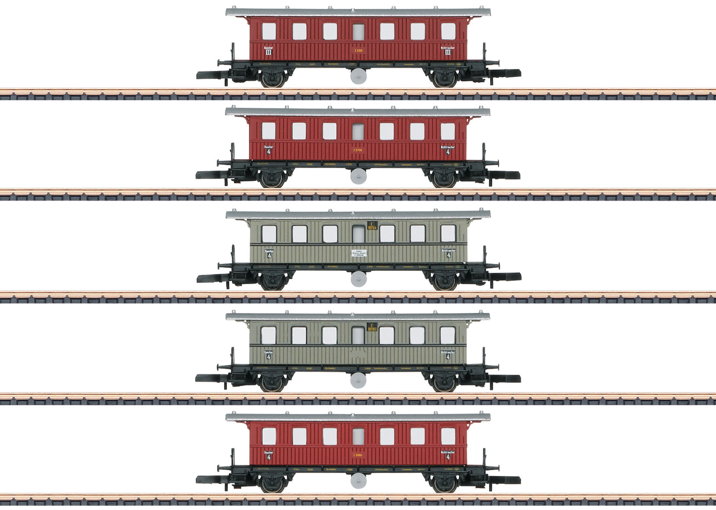 Marklin 87009 Z Scale Wurttemberg Passenger Car Set (Set of 5)