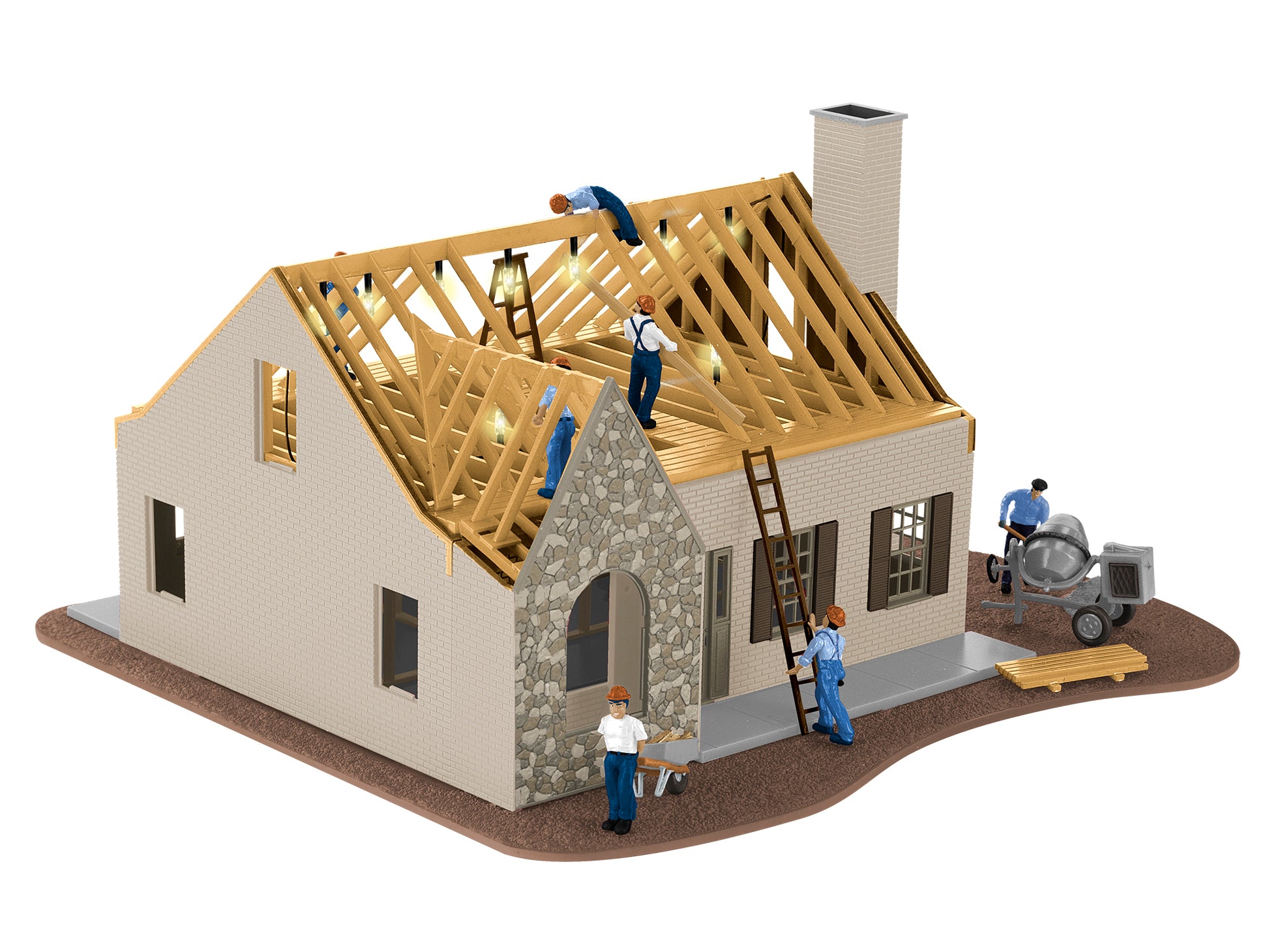 Lionel 6-84792 O House Under Construction Built-Up Building - Plug & Play