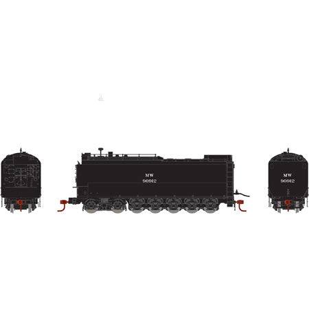Athearn 11295 HO Maintenance of Way RTR Black Service Tender Loco #90912