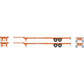 Athearn 26583 HO Scale Trac Intermodal RTR 53' Container Chassis (Set of 2)