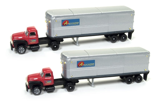 Classic Metal Works 51172 N Mini Metals Associated '54 Ford Tractor/Trailers