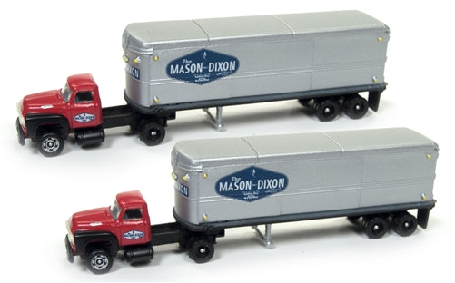 Classic Metal Works 51174 N Mini Metals Mason-Dixon '54 Ford Tractor/Trailers