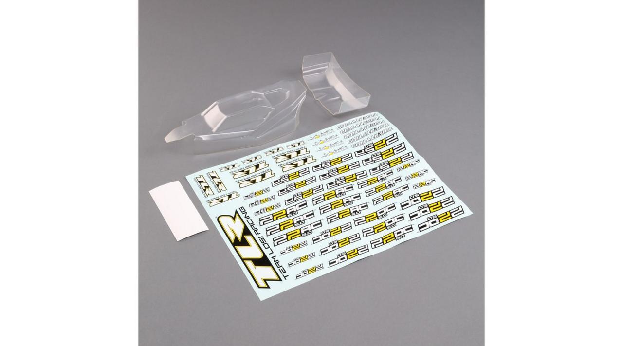 Team Losi Racing 230013 Ultra Lightweight Body and Wing, Clear: 22 5.0