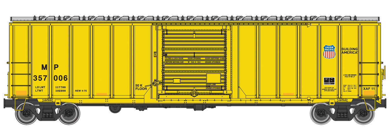 Walthers 910-2184 HO MP/Union Pacific® 50' ACF Exterior-Post Boxcar RTR #357006