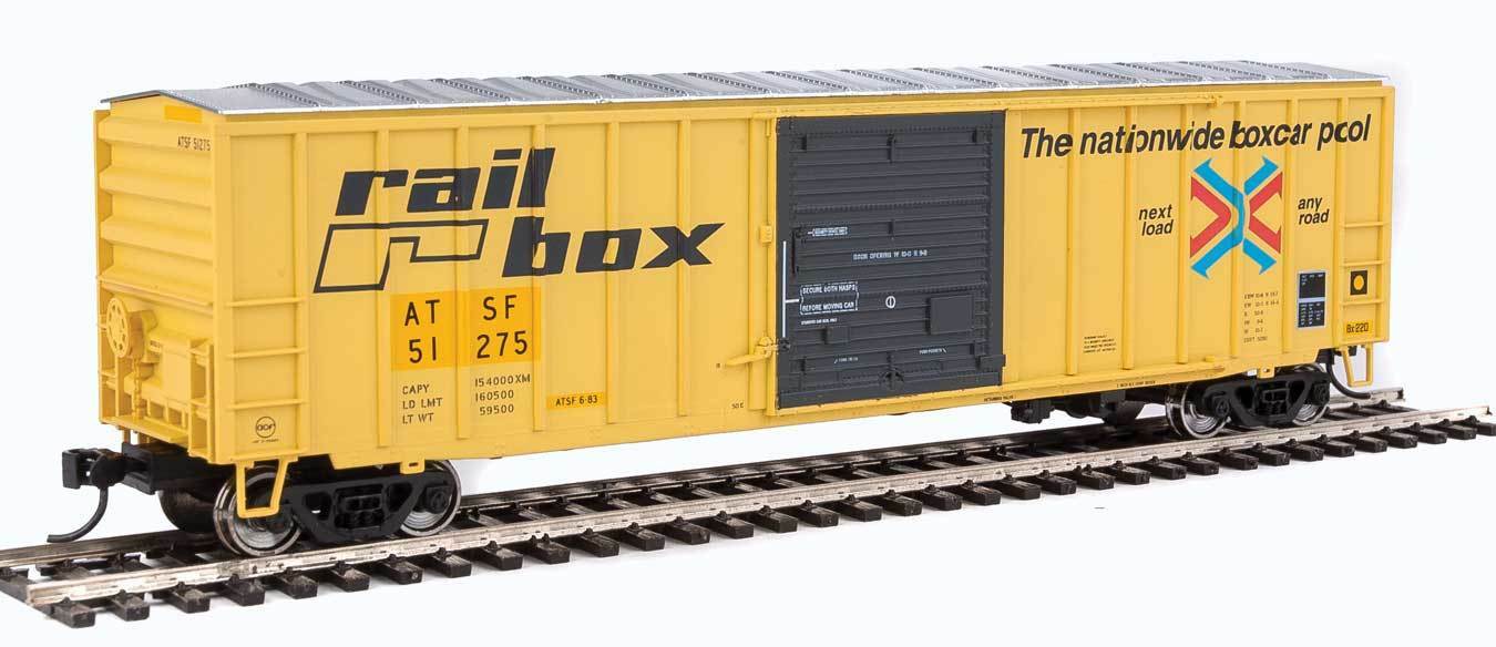 Walthers 910-2182 HO ATSF 50' ACF Exterior-Post Boxcar RTR #51275