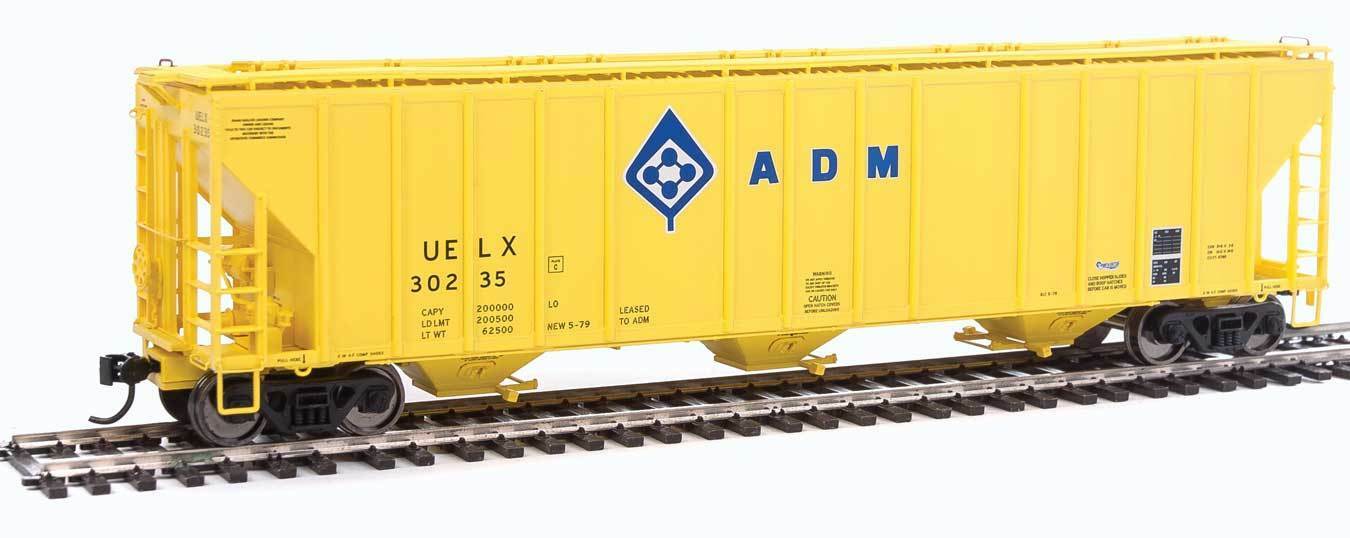 Walthers 920-106126 HO ADM UELX 55' Evans 3-Bay Covered Hopper RTR #30235 LN/Box