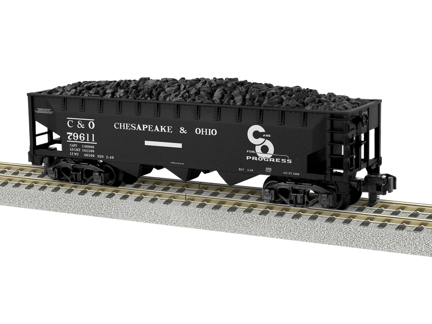 American Flyer 6-44058 S Chesapeake and Ohio American Flyer 3-Bay Hopper #79611