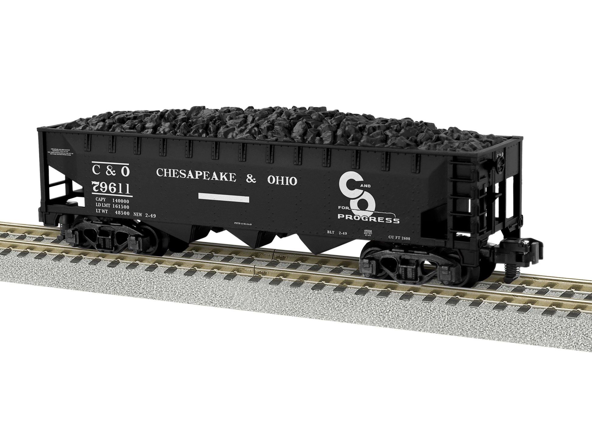 American Flyer 6-44058 S Chesapeake and Ohio American Flyer 3-Bay Hopper #79611