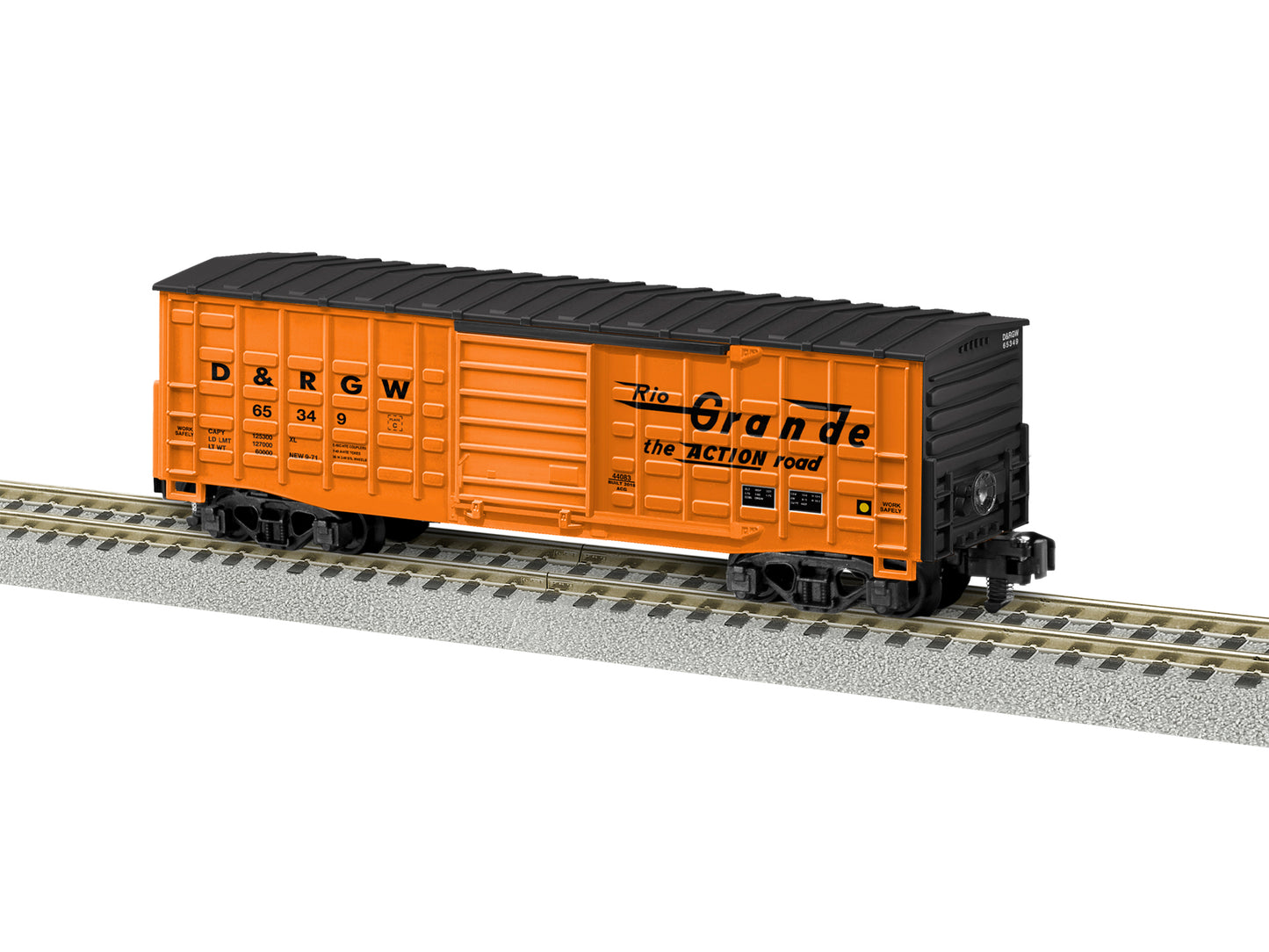 American Flyer 6-44083 S Gauge Rio Grande Waffle Sided Boxcar #65349