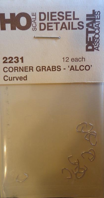 Detail Associates 2231 HO Corner Grab Irons for Alco Century Units (Pack of 12)