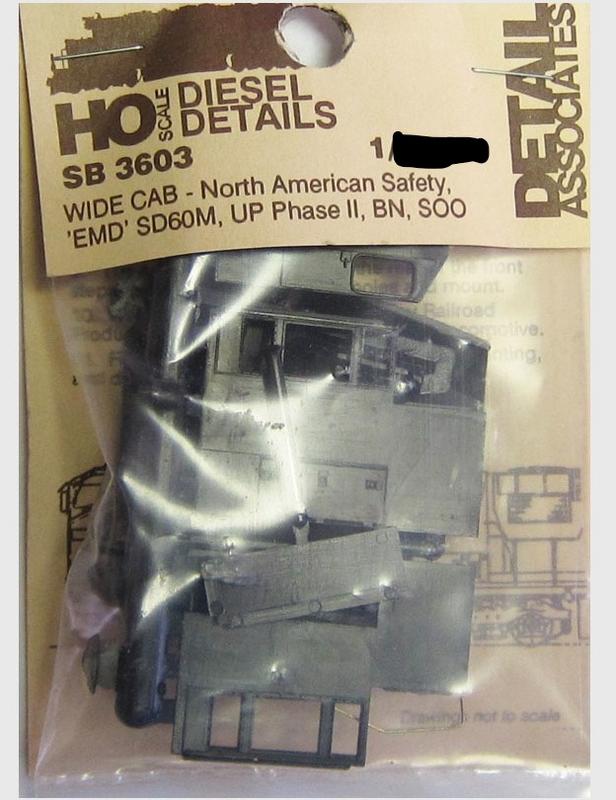 Detail Associates 3603 HO Engine Cabs North American Safety Design Phase II