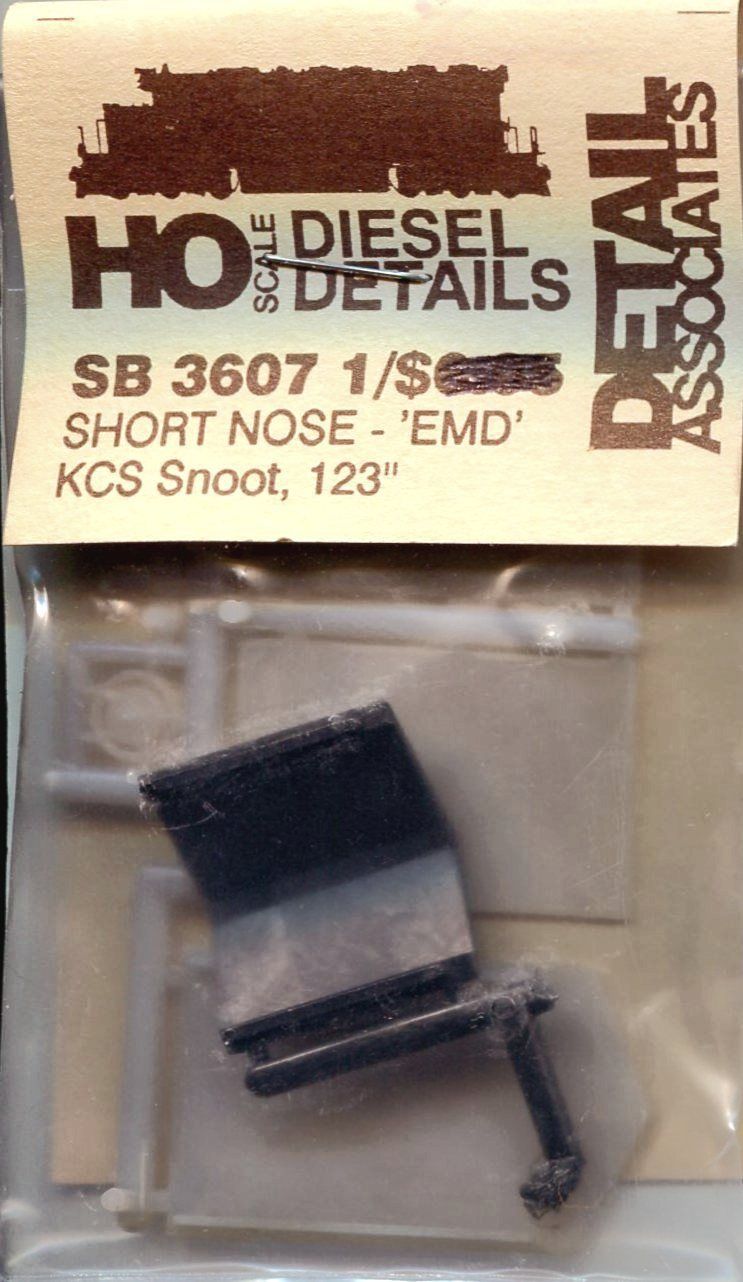 Detail Associates 3607 HO KCS 123" "Snoot" Short Nose Conversion
