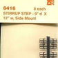 Detail Associates 6416 HO Straight Side Mount Freight Car Stirrups (Pack of 8)