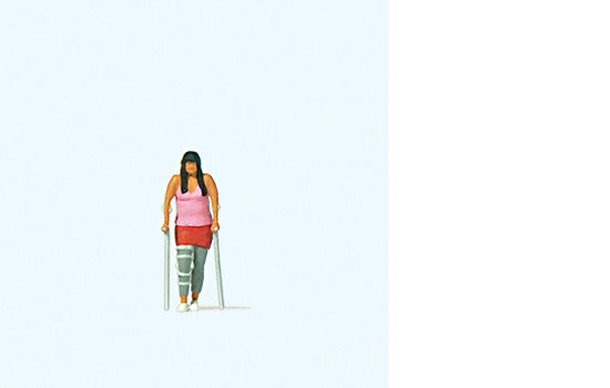 Preiser 28216 HO Scale Woman with Broken Leg Figure (Beinbruch)