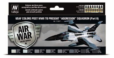 Vallejo Paint 71617 USAF Post WWII to Present Aggressor Sq. P2 Model Air Paints