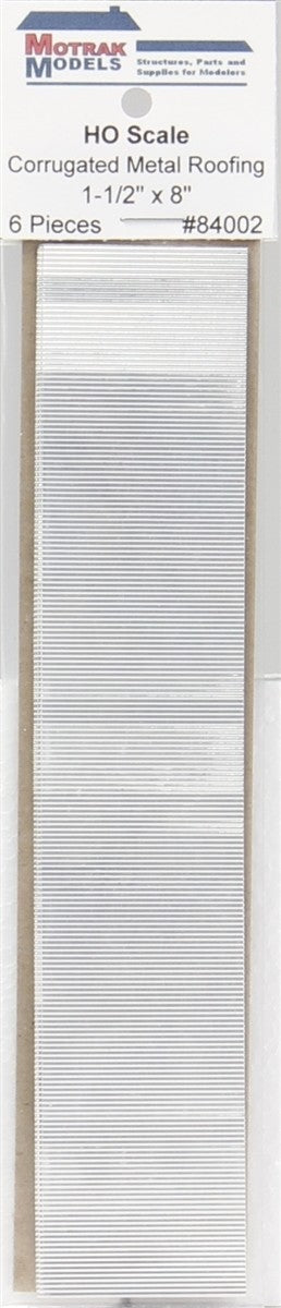 Motrak Models 84002 HO Metal Corrugated Roofing (Pack of 6)