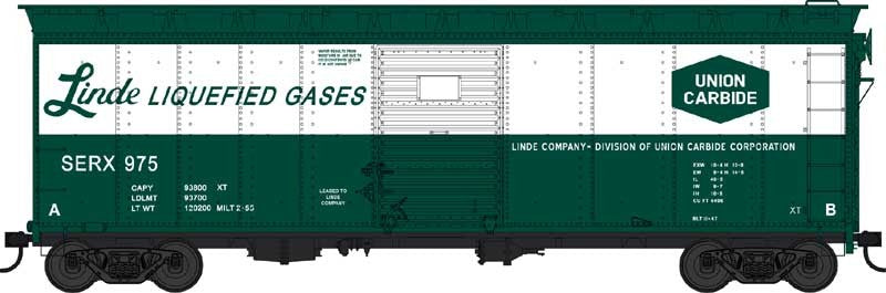 Bowser 42437 Ho ACF Industries 40' Boxcar LLG #975